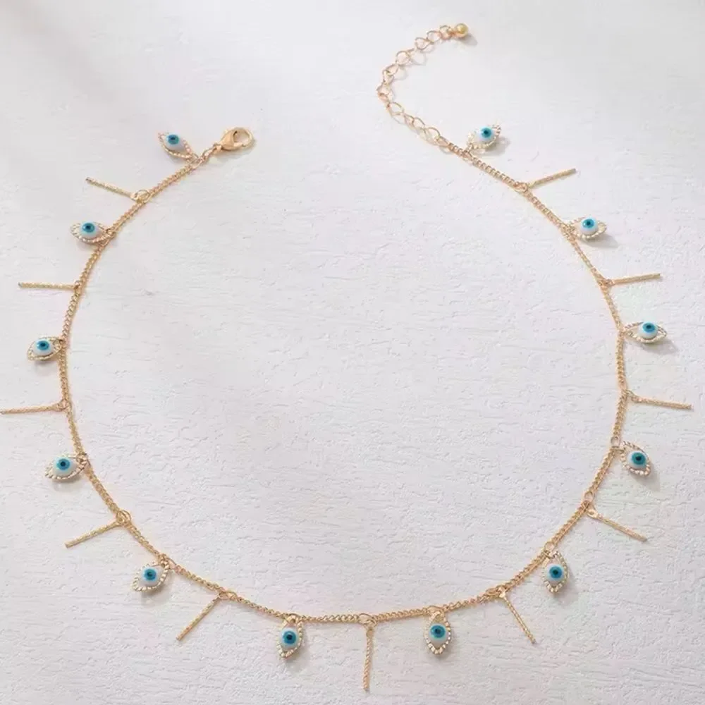 Gold Evil Eye Necklace N1895